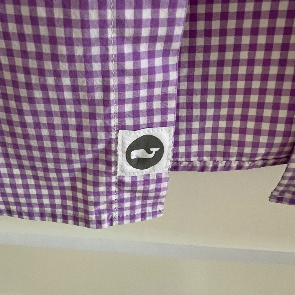 Men’s Vineyard Vines Wht/Lilac  Performance Button Down- Size SM - Picture 5 of 15